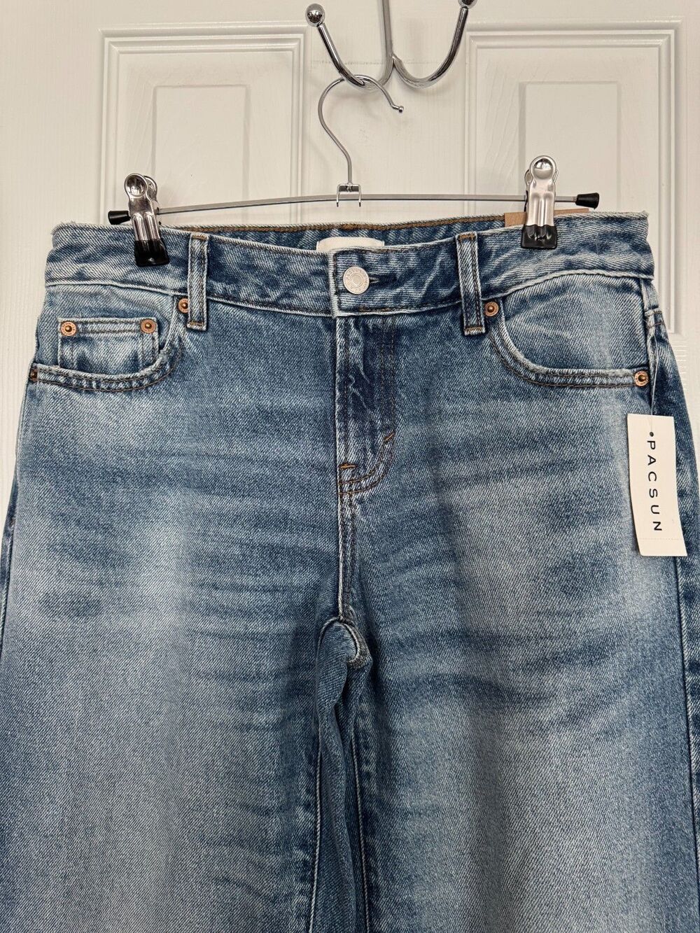 PacSun Casey Jeans Low Rise Baggy Size 25 Womens Med Wash NWT Y2K Wide Leg - Picture 4 of 10